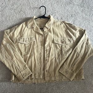 American Eagle button down tan jacket